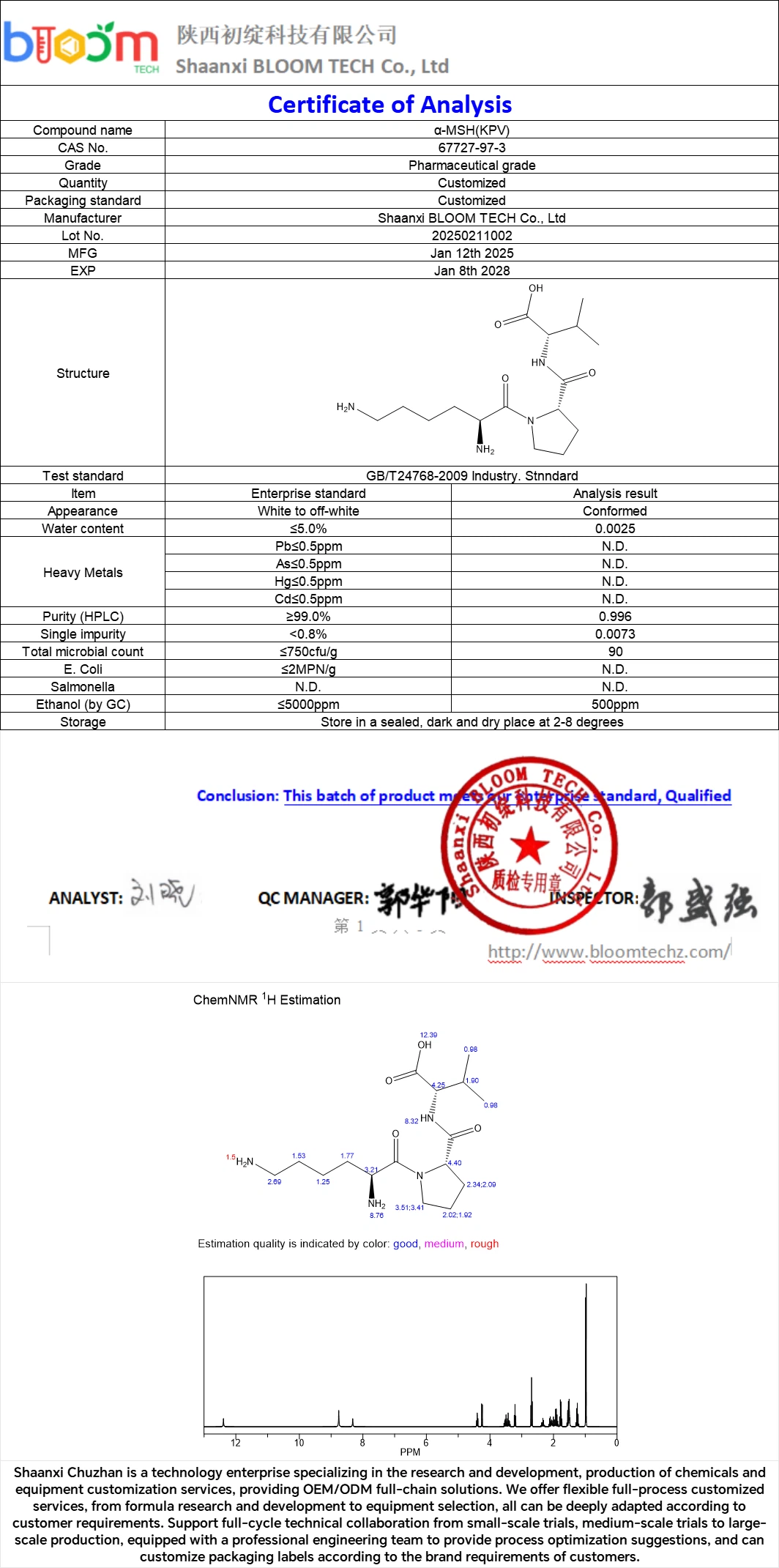 MSH-KPV | Shaanxi BLOOM Tech Co., Ltd MSH-KPV | Shaanxi BLOOM Tech Co., Ltd